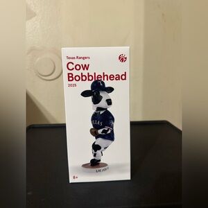 Texas Rangers Chick-Fil-A Partnership Cow Bobblehead - Blue and White NEW